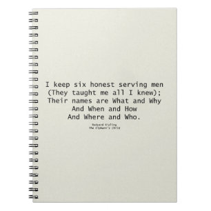Six Serving Men Notebook