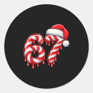 Six Seven 67 6 7 Kids 67 Boys Youth 6-7 Meme Candy Classic Round Sticker