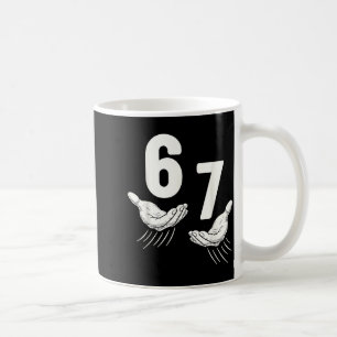 Six Seven 67 6 7 Kids 67 Boys Youth 6-7 Meme Hands Coffee Mug