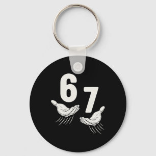 Six Seven 67 6 7 Kids 67 Boys Youth 6-7 Meme Hands Key Ring