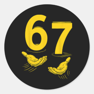 Six Seven 67 6 7 Kids 67 Teen Boys 6-7 Meme Hands Classic Round Sticker