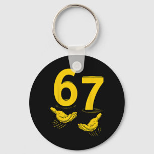 Six Seven 67 6 7 Kids 67 Teen Boys 6-7 Meme Hands Key Ring