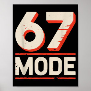 Six seven 67 6 7 mode meme funny boys kids  poster