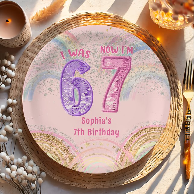 Six Seven 67 Birthday Paper Plates (Creator Uploaded)