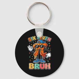 Six seven 67 bruh 6 7 happy day basketball be key ring
