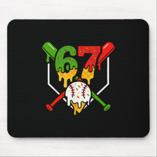Six Seven 67 Bysebyll Ice Cream Drip Cool Gen Alph Mouse Pad