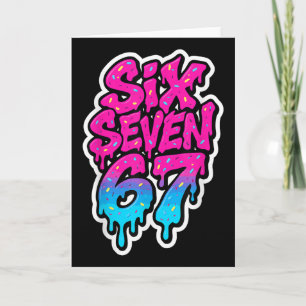 Six Seven 67 Bysebyll Ice Cream Drip Mason Meme Ki Card