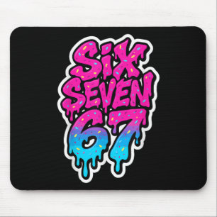 Six Seven 67 Bysebyll Ice Cream Drip Mason Meme Ki Mouse Pad