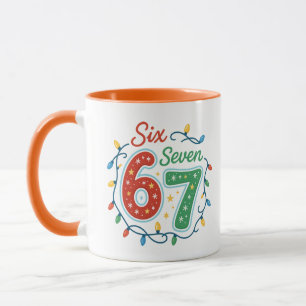 Six Seven 67 Christmas Meme Mug, Funny Holiday  Mug