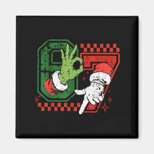 Six Seven 67 Funny Christmas Meme Humor Trendy Cou Magnet