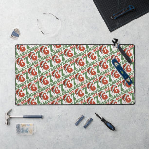 Six Seven 67 Funny Santa Hat Christmas Xmas Meme Desk Mat