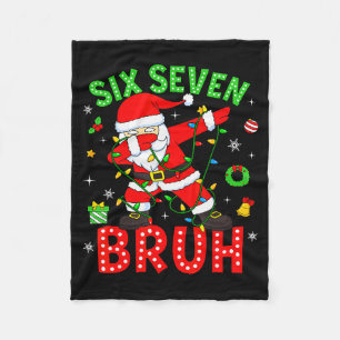 Six Seven 67 Gen Z Alpha Meme Bruh Christmas Dabbi Fleece Blanket