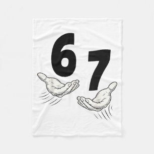 Six Seven 67 Hands 6 7 Kids 67 Teen Boys 6-7 Meme  Fleece Blanket