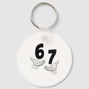 Six Seven 67 Hands 6 7 Kids 67 Teen Boys 6-7 Meme  Key Ring