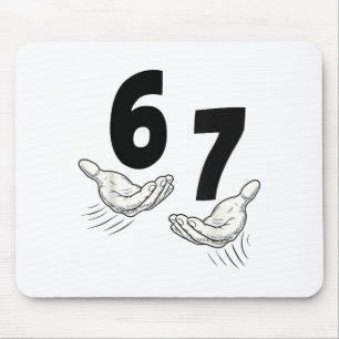 Six Seven 67 Hands 6 7 Kids 67 Teen Boys 6-7 Meme  Mouse Pad