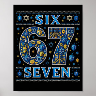 Six Seven 67 Hanukkah Festival Of Lights Quote Poster