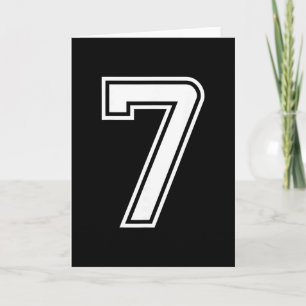 Six Seven 67 Matching Number 7 Halloween Birthday Card