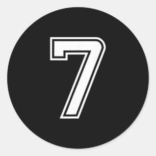 Six Seven 67 Matching Number 7 Halloween Birthday Classic Round Sticker