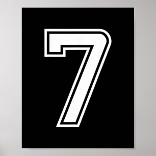 Six Seven 67 Matching Number 7 Halloween Birthday  Poster