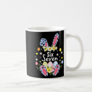Six Seven 67 Meme 6 7 Bunny Leopard Kids Funny Eas Coffee Mug