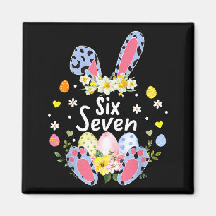 Six seven 67 meme 6 7 bunny leopard kids funny magnet
