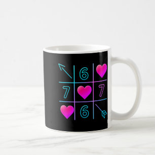 Six Seven 67 Meme 6 7 Valentines Day Heart Men Wom Coffee Mug