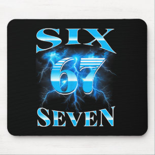Six Seven 67 Meme Bootleg Style 90s 80s Alpha Gen Mouse Pad