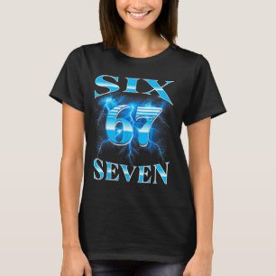 Six Seven 67 Meme Bootleg Style 90s 80s Alpha Gen T-Shirt
