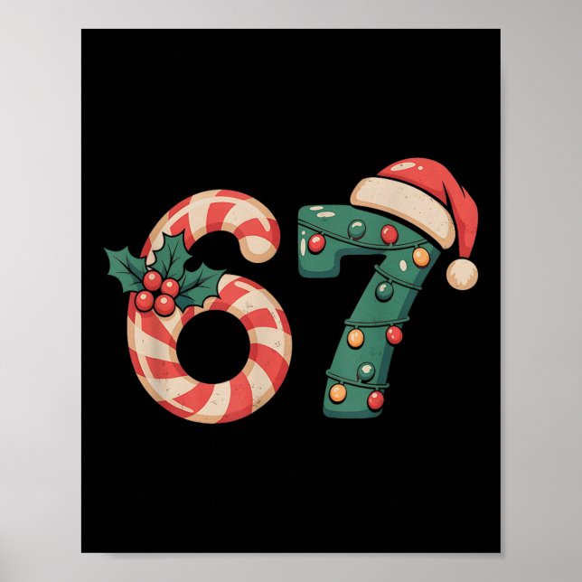 Six Seven 67 Meme Christmas  Poster (Front)