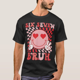 Six Seven 67 Meme Cool Valentine’s for Teens Boys T-Shirt