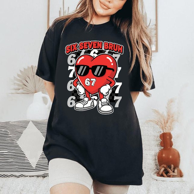 Six Seven 67 Meme Cool Valentine’s for Teens T-Shirt (Creator Uploaded)