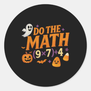 Six Seven 67 Meme Do The Math Halloween Alpha Gen Classic Round Sticker