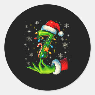 Six Seven 67 Meme Funny Christmas Couple Matching  Classic Round Sticker