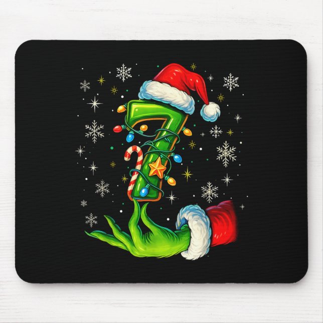 Six Seven 67 Meme Funny Christmas Couple Matching  Mouse Pad (Front)