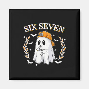 Six Seven 67 Meme Funny Ghost Halloween 6 7 Couple Magnet