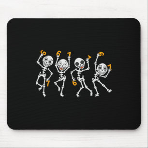 Six Seven 67 Meme Funny Halloween Dancing Skeleton Mouse Pad