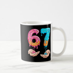 Six Seven 67 Meme Ice Cream Drip Funny Coffee Mug