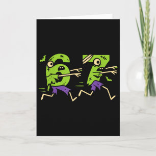Six Seven 67 Meme Men Women Kids Funny Halloween Card