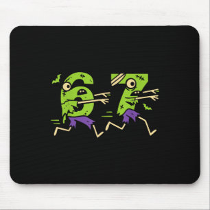 Six Seven 67 Meme Men Women Kids Funny Halloween Mouse Pad