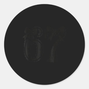 Six Seven 67 Meme Number 67 Coquette Bow Womens Gi Classic Round Sticker