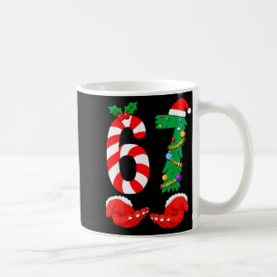 Six Seven 67 Meme Santa Christmas Holiday Funny  Coffee Mug