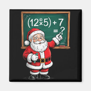 Six Seven 67 Meme Santa Math Teacher Christmas Men Magnet