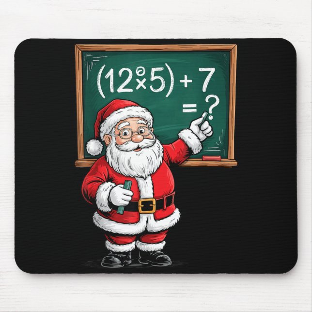 Six Seven 67 Meme Santa Math Teacher Christmas Men Mouse Pad (Front)