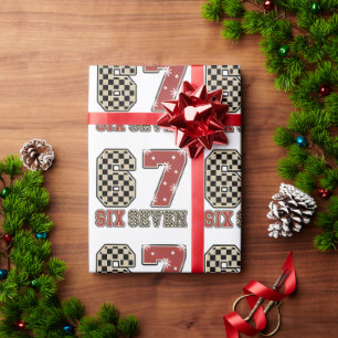 Six Seven 67 Meme Xmas Christmas Wrapping Paper