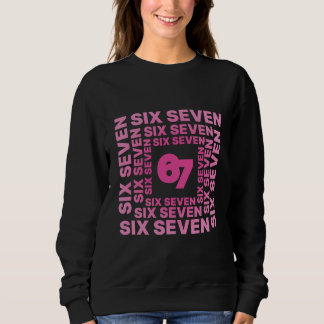 Six Seven 67 Pink Graphic Sweatshirt