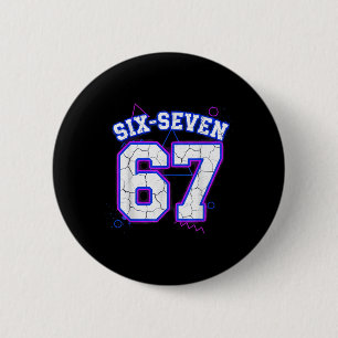 Six-seven 67 Retro Varsity Sports Jersey Team 67th 6 Cm Round Badge