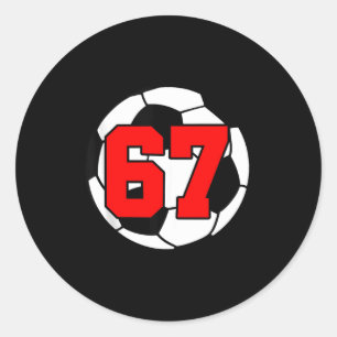 Six Seven 67 Soccer 6 7 Funny Meme 6-7 Gen Alpha S Classic Round Sticker