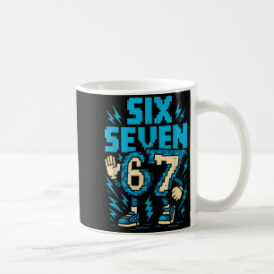 Six Seven 67 Xel Gamer Apparel Retro Block Style A Coffee Mug
