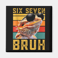 Six Seven 6 7 67 Meme Funny Bearded Dragon Design 