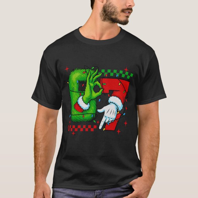 Six Seven 6 7 Christmas T-Shirt (Front)